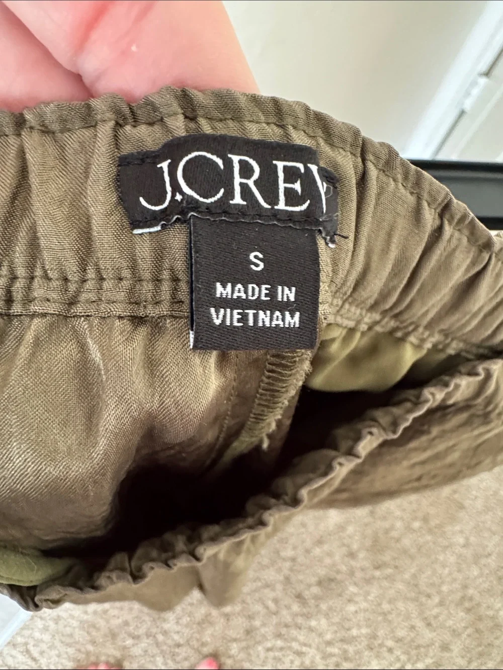 J. Crew Stratus Olive Green Wide Leg Pant Like New